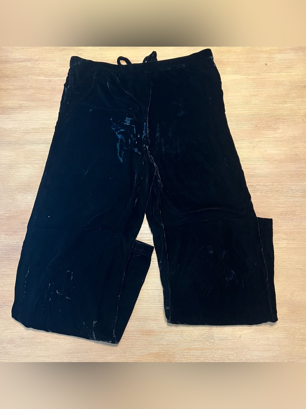 Victoria's Secret Black Velvet Lounge Pants